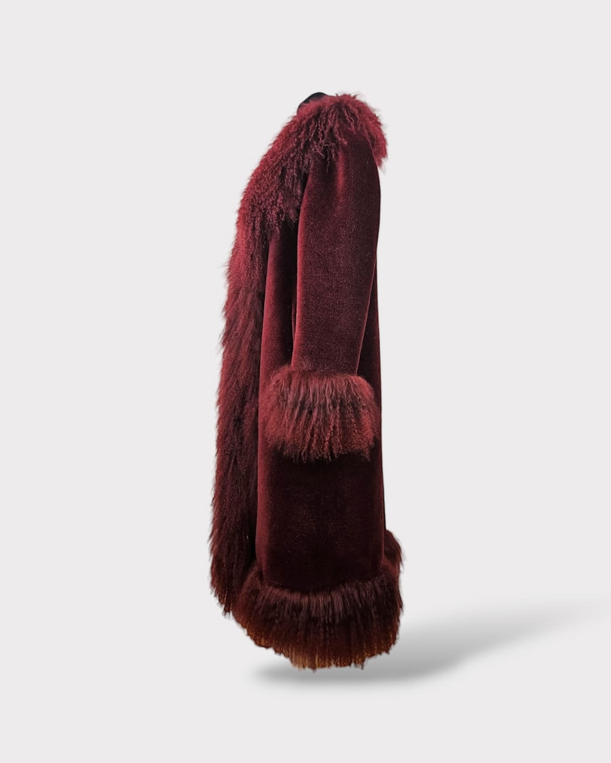 Teddy Coat in Burgundy #Colour_Burgundy