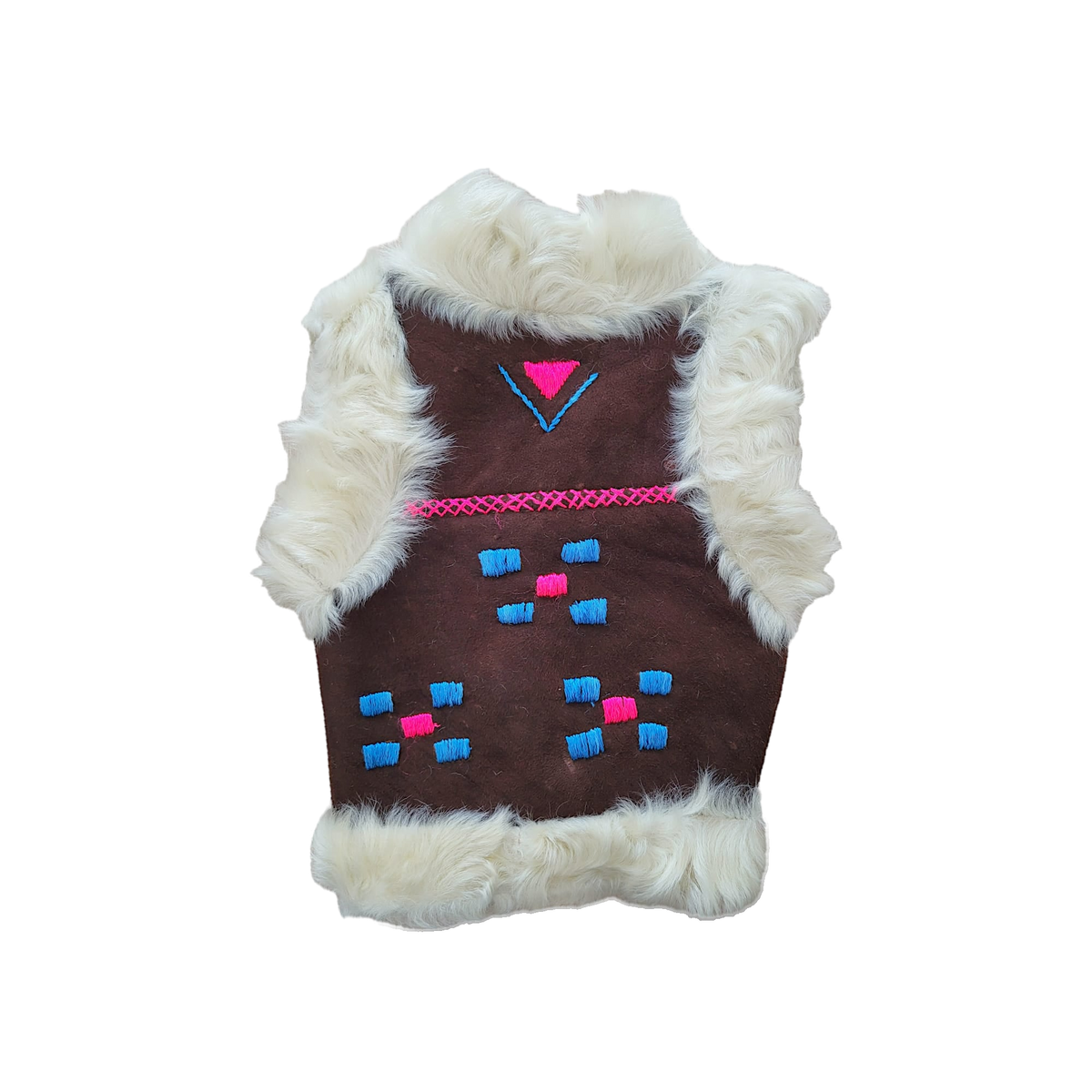 Mani kids Afghan vest by Aql&Nafs in natural lambskin and shearling