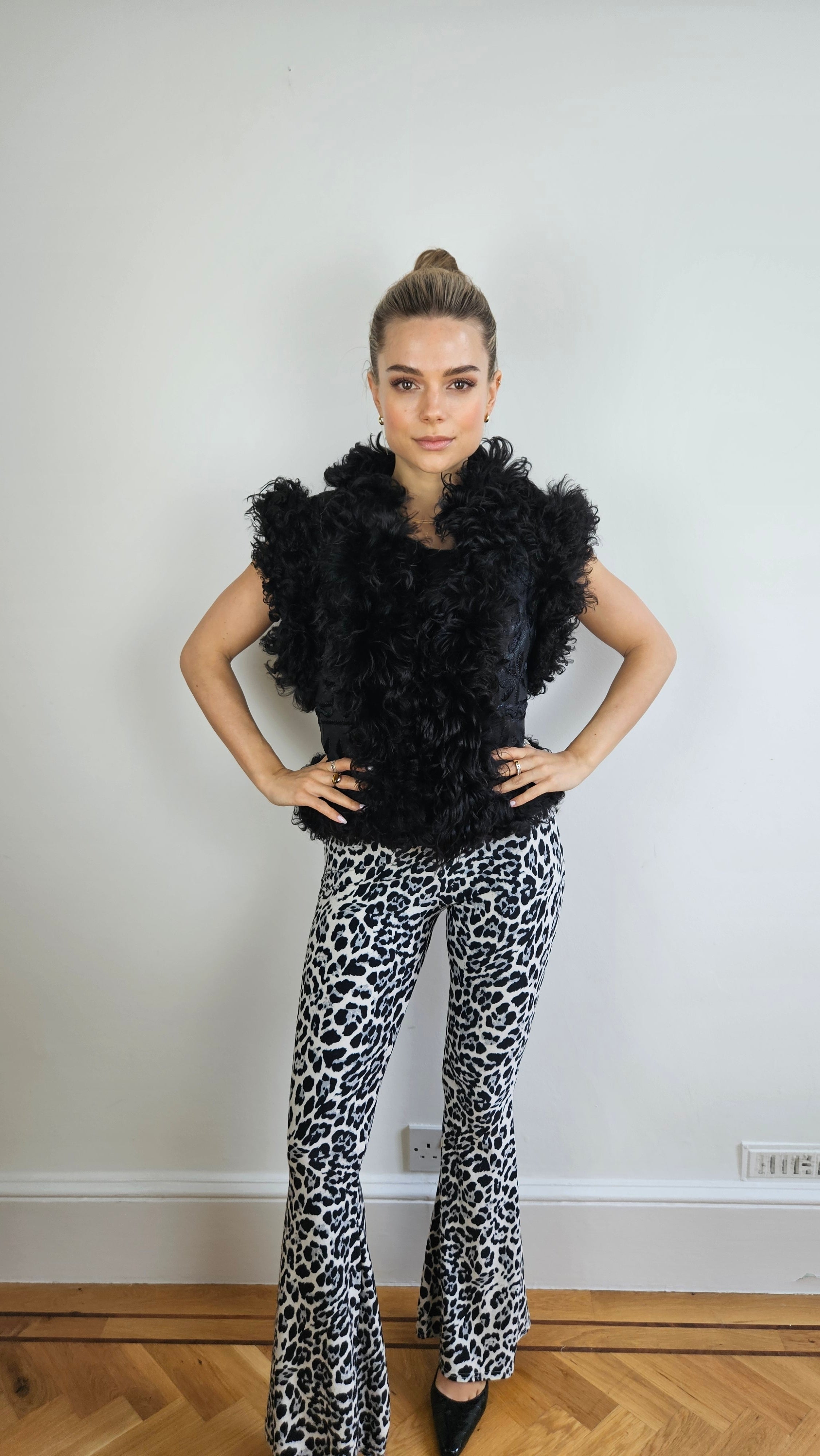 Homeira Handmade leather Afghan Vest