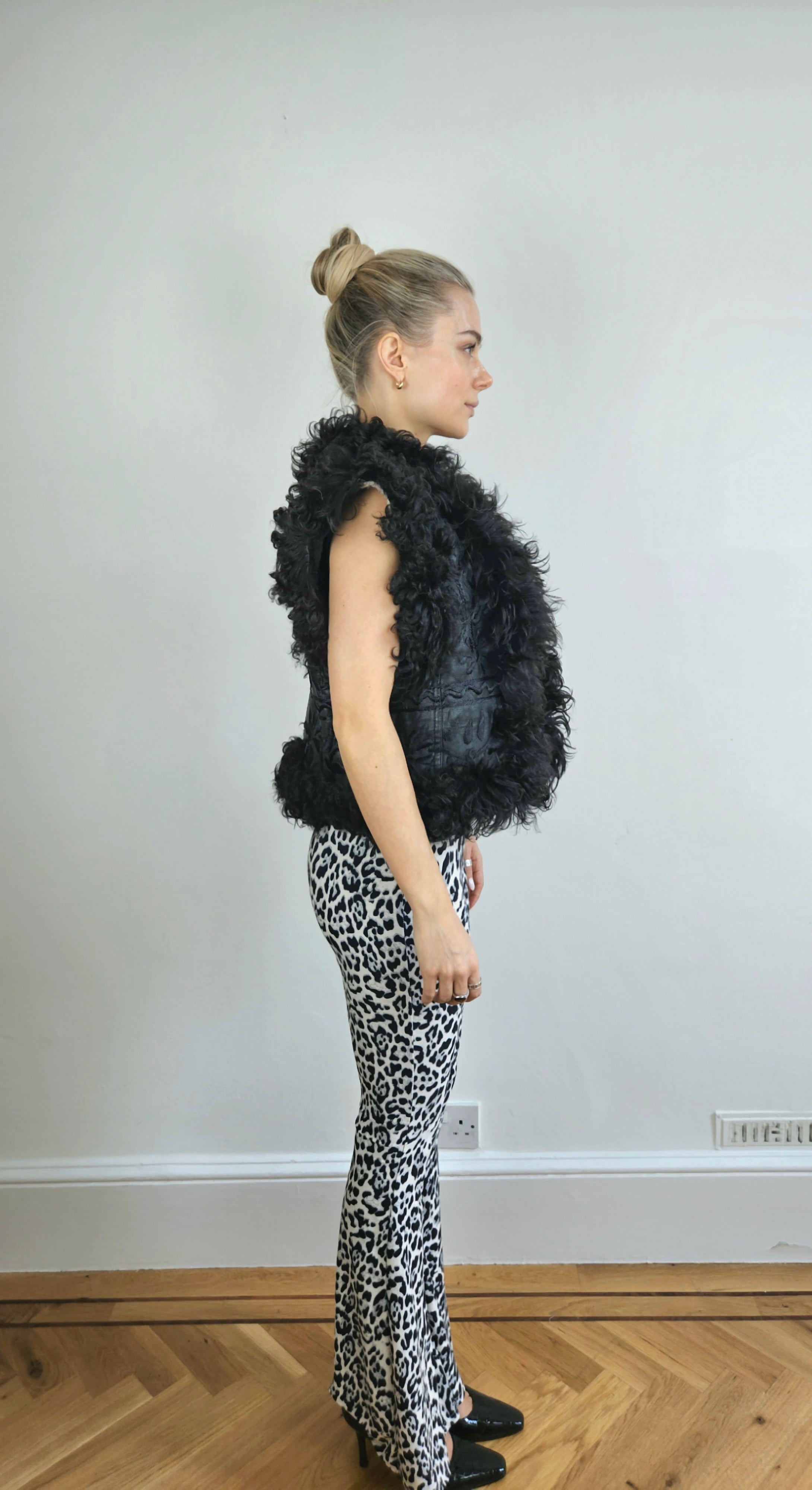 Homeira Handmade leather Afghan Vest