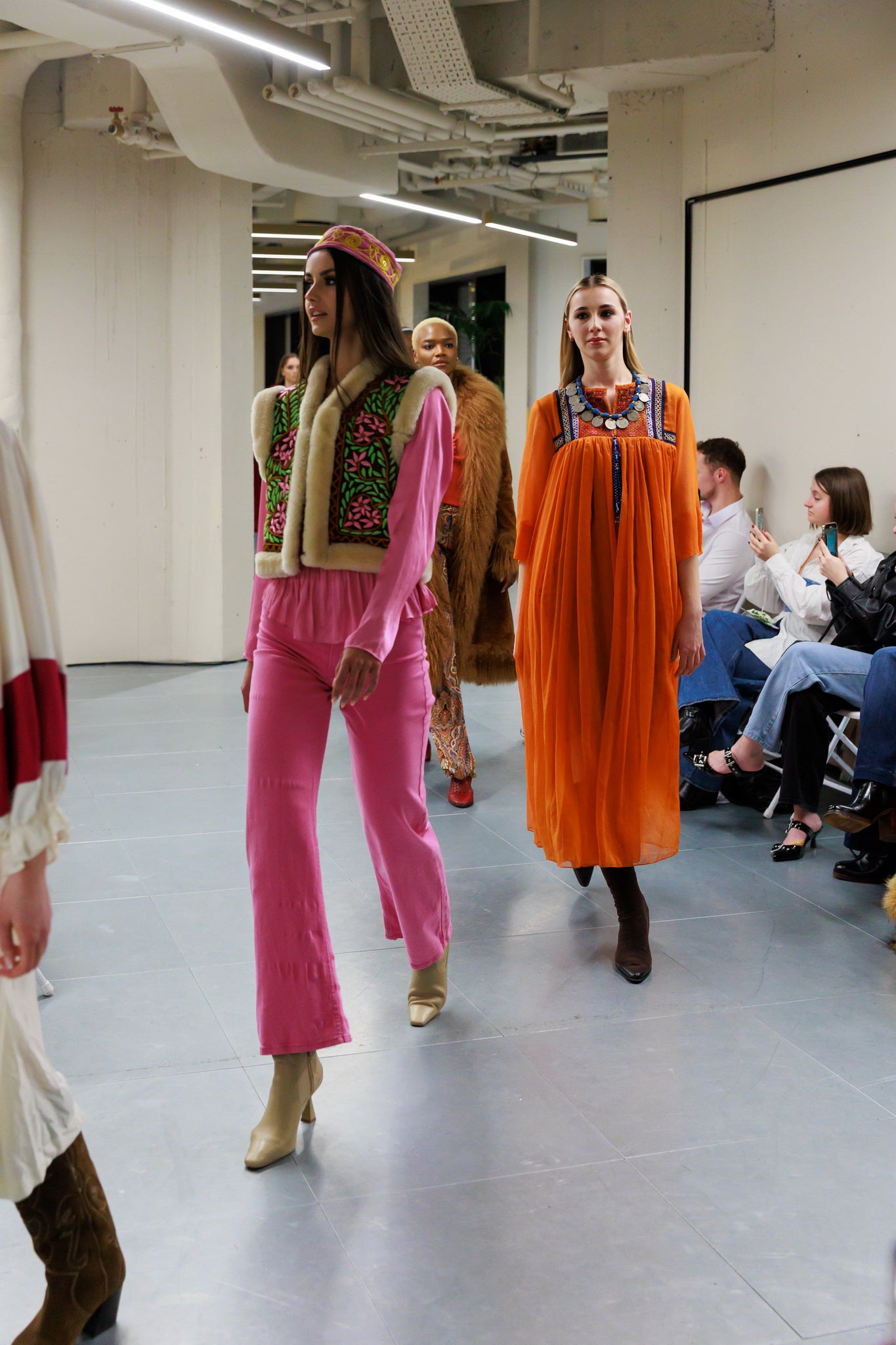 Nasrin Shearling Vest: Afghan Floral Embroidery | Aql&Nafs