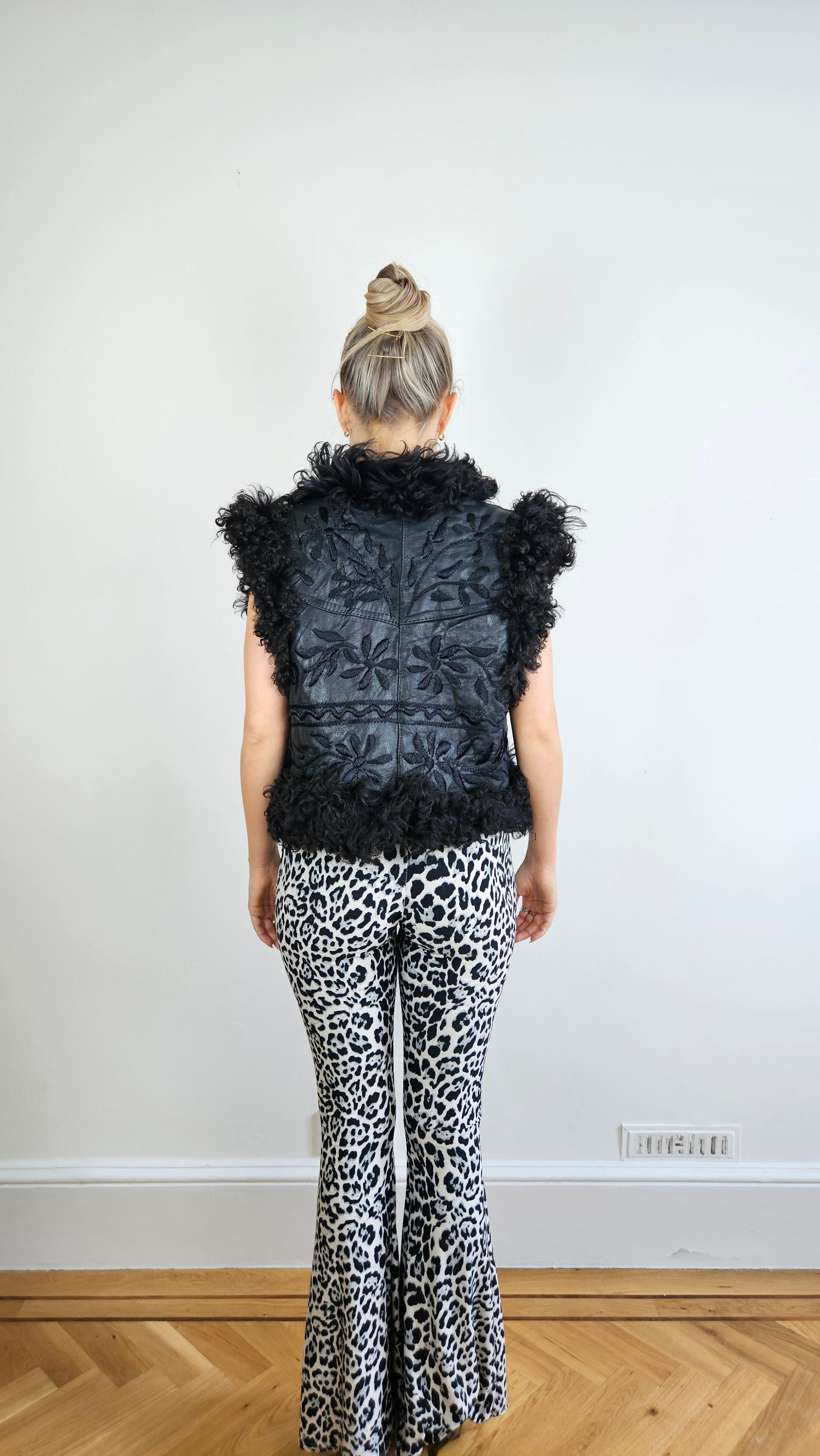Homeira Handmade leather Afghan Vest